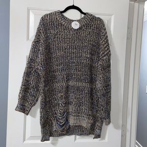 Distressed sweater